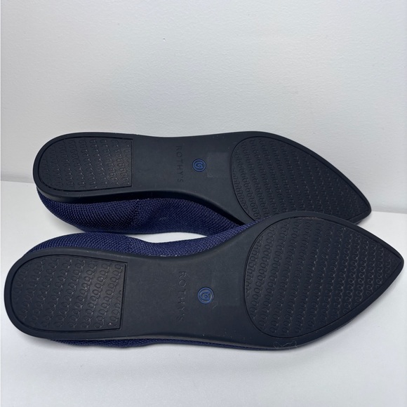 Rothy’s The Point Navy Slip On Knit Washable Classic Ballerina Flats Size 7.5 - Picture 7 of 7